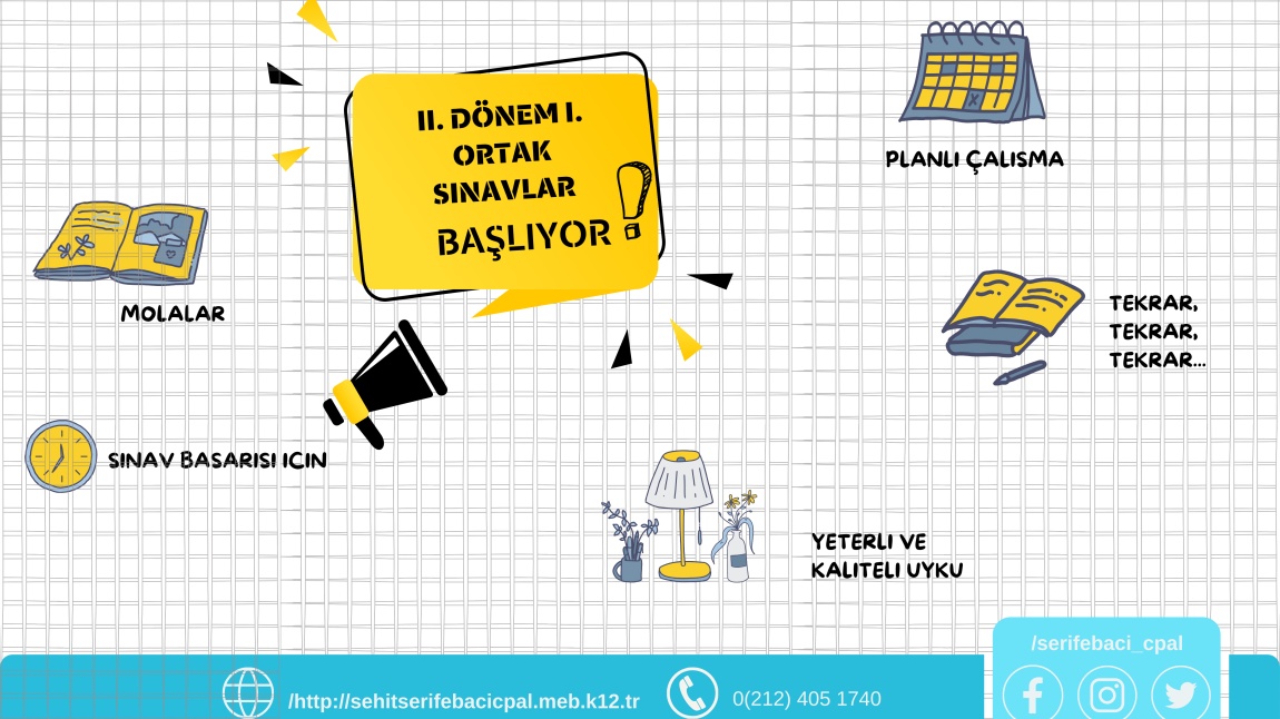 2024 - 2025 Eğitim Öğretim Yılı II. Dönem I. Ortak Sınav Takvimi